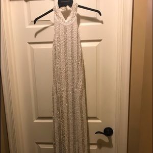 Beaded Oleg Cassini gown